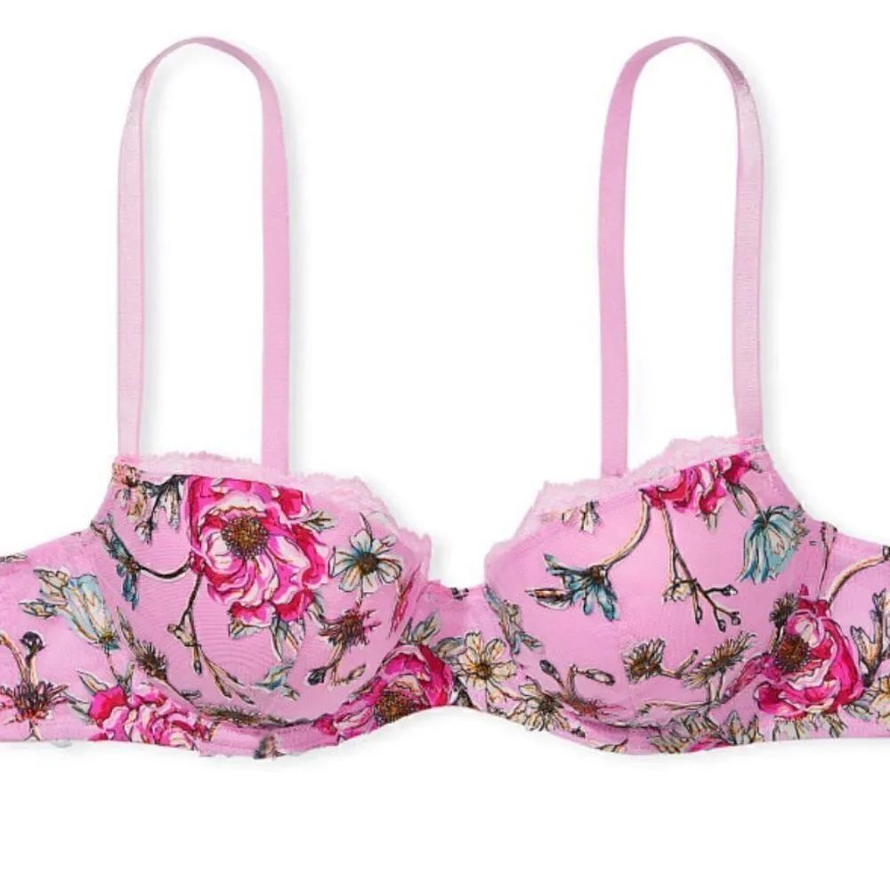 Victoria’s Secret DREAM ANGELS Lightly Lined Floral Embroidery Demi Bra 38D